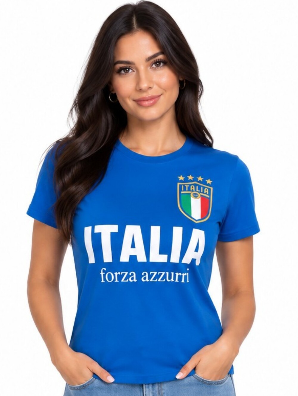 Italia Forza Azzurri Graphic Tee - Blue Xsmall